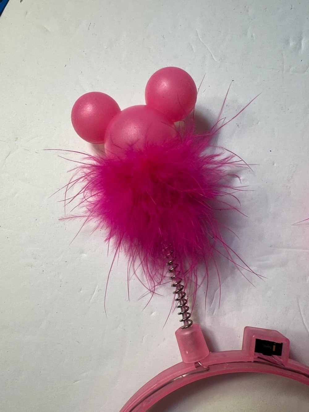 Pink Feather Pom Headband for Kids - Picture 7 of 12